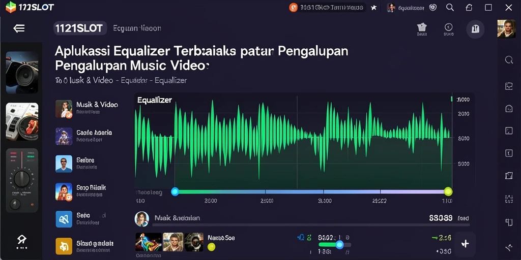 Antarmuka 1121SLOT dengan fitur Equalizer yang mudah digunakan.
