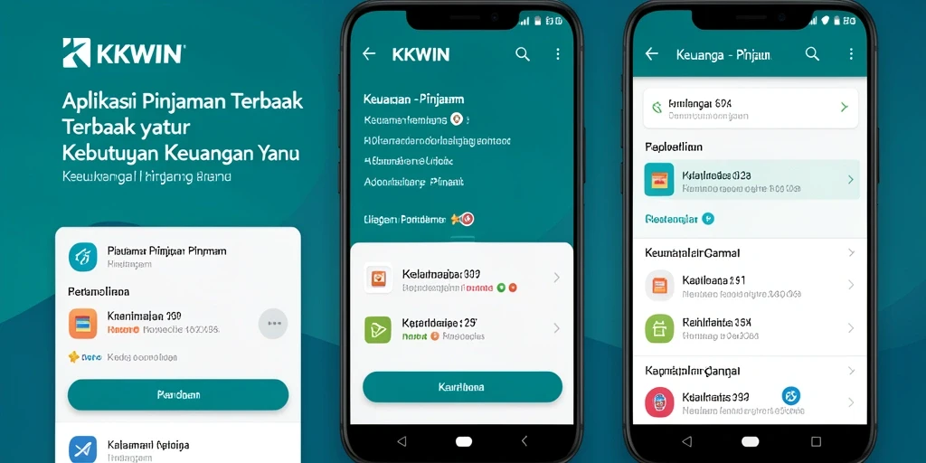 Antarmuka sederhana dan intuitif dari aplikasi KKWIN untuk pengajuan pinjaman.