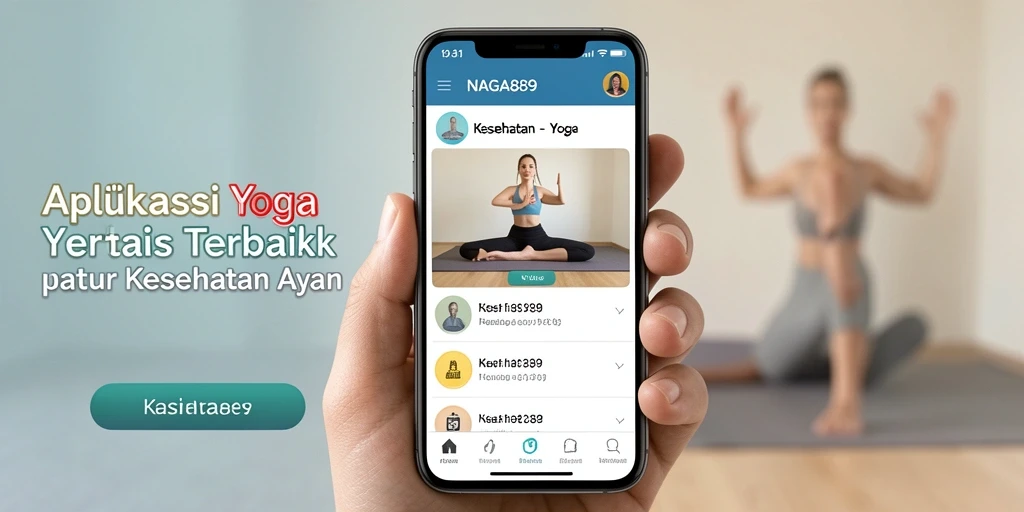 Tampilan antarmuka aplikasi Yoga NAGA889 yang intuitif dan menarik.