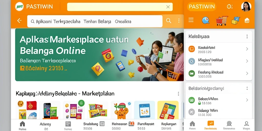 Tampilan antarmuka PASTIWIN yang memudahkan belanja online.