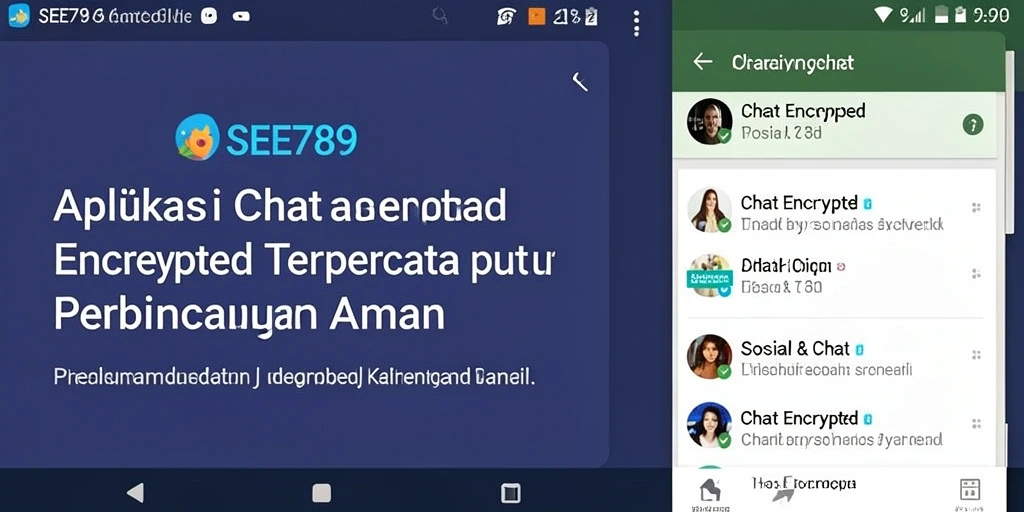 Antarmuka aplikasi <strong>SEE789</strong> yang user-friendly untuk chatting aman.