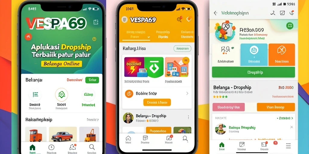 Tampilan antarmuka VESPA69 dengan fitur Dropship yang mudah digunakan.